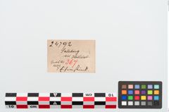 Etiketten zu Eisenschiene (NHMW-PRAE-024792)